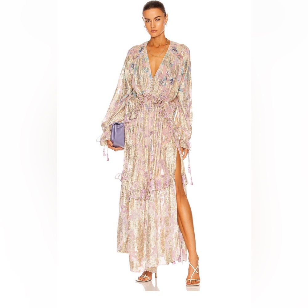 Hemant and Nandita Pastel Multi Sahar Kaftan